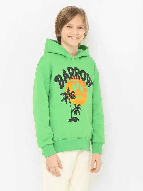Хлопковая толстовка с капюшоном Barrow Kids - МодельВерхНиз
