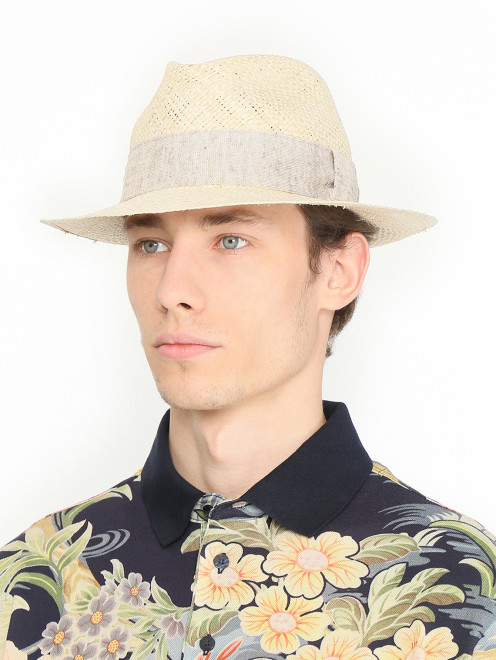 Однотонная шляпа из соломы Eleventy - МодельОбщийВид