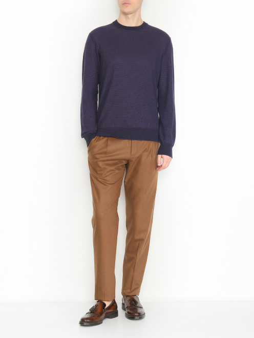 Трикотажный джемпер из смешанной шерсти Piacenza Cashmere 1733 - МодельОбщийВид