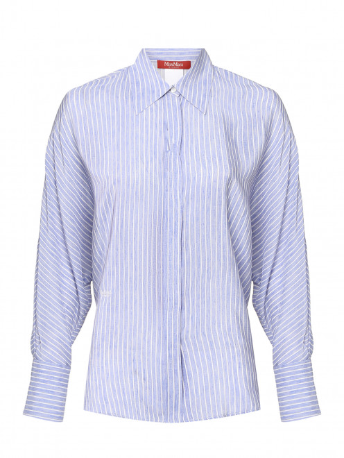 Рубашка из шелка с узором "Полоска" Max Mara - Общий вид