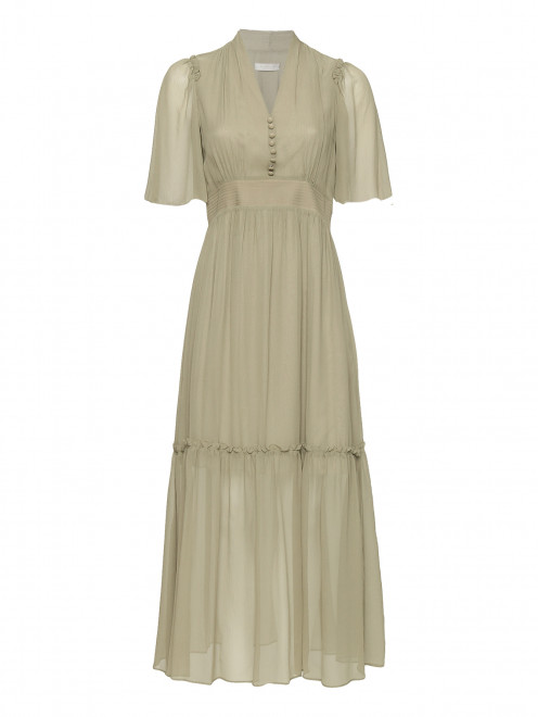 Платье-макси из шелка с короткими рукавами Ellassay - Общий вид