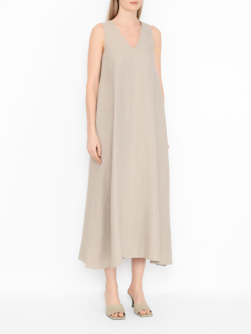 Платье-макси из льна Max Mara - МодельВерхНиз