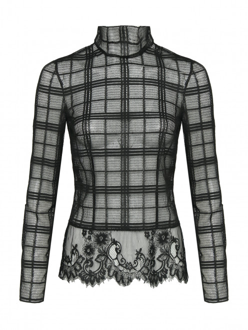 Полупрозрачная блуза с кружевом Alberta Ferretti - Общий вид