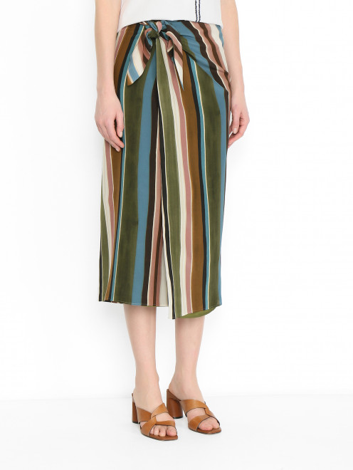 Юбка из шелка с узором Max Mara - МодельВерхНиз
