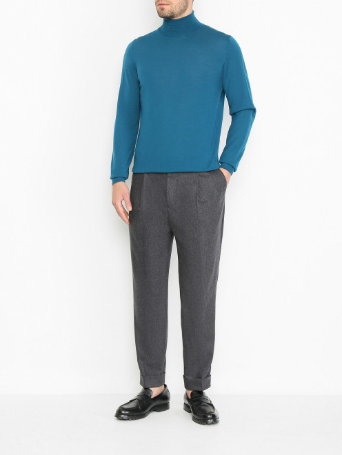 Водолазка из шерсти мелкой вязки Piacenza Cashmere 1733 - МодельОбщийВид