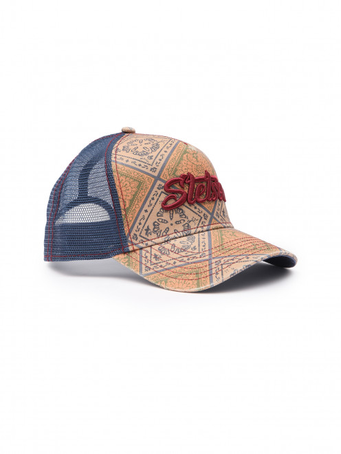 Бейсболка из хлопка с узором Stetson - Общий вид