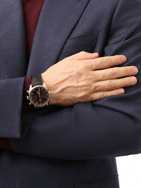 Часы с автоподзаводом на ремне из телячьей кожи TAG Heuer - МодельОбщийВид