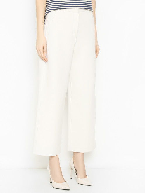 Брюки прямого кроя из хлопка Max Mara - МодельВерхНиз