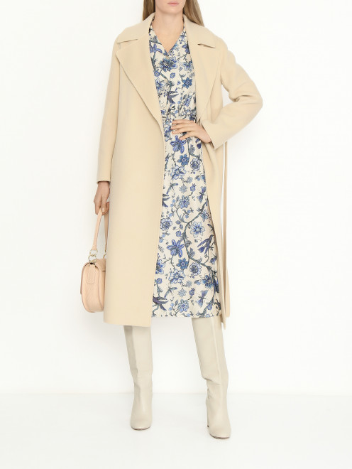 Платье-миди из шелка с узором Weekend Max Mara - МодельОбщийВид