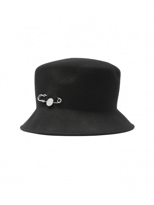 Шляпа из шерсти с брошью Ermanno Scervino - Общий вид