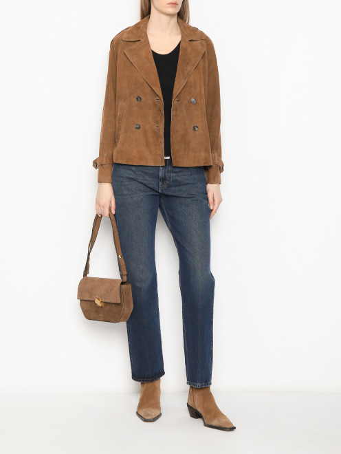Замшевая двубортная куртка Weekend Max Mara - МодельОбщийВид