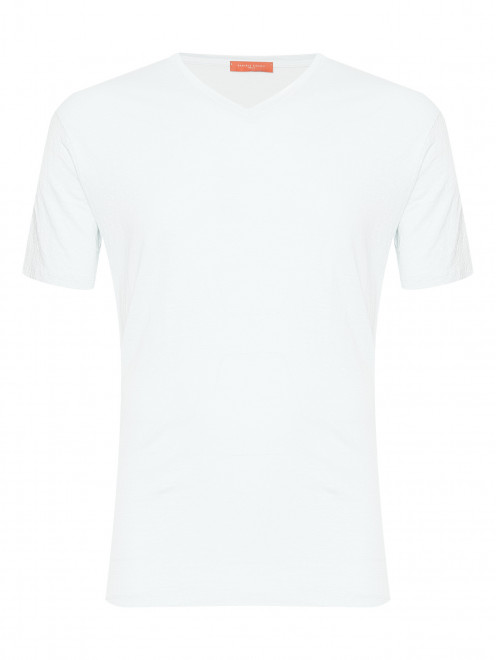 Однотонная футболка из льна Daniele Fiesoli - Общий вид