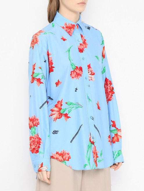 Блуза в цветочный рисунок Moschino - МодельВерхНиз