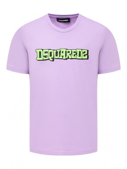 Трикотажная футболка с принтом Dsquared2 - Общий вид