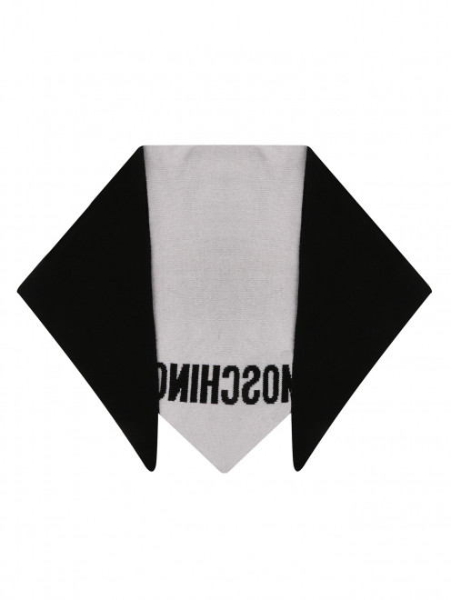 Платок-косынка из шерсти с логотипом Moschino - Общий вид