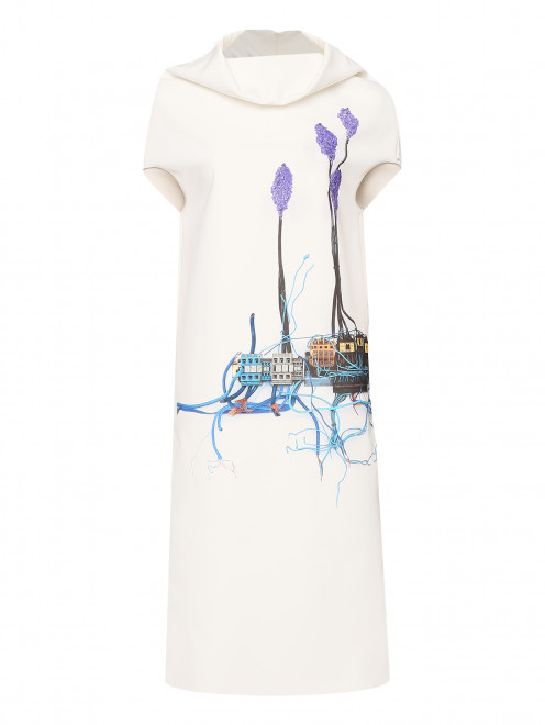 Платье с разрезами и рисунком Sportmax - Общий вид