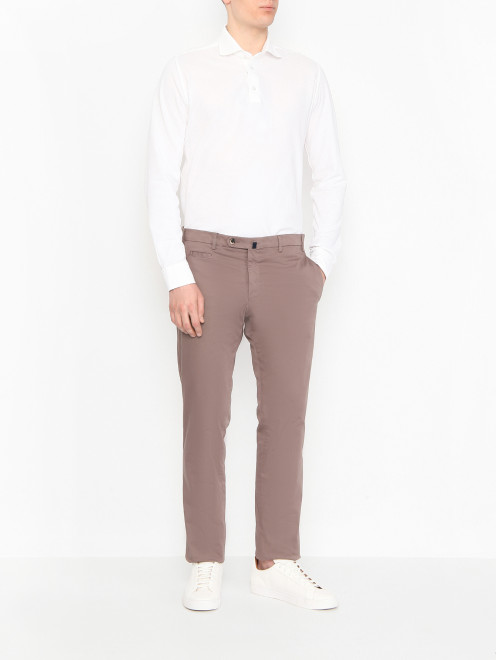 Брюки однотонные из хлопка Doriani Cashmere - МодельОбщийВид