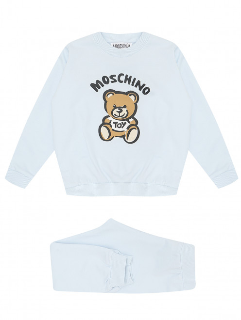 Костюм из хлопка с принтом Moschino - Общий вид