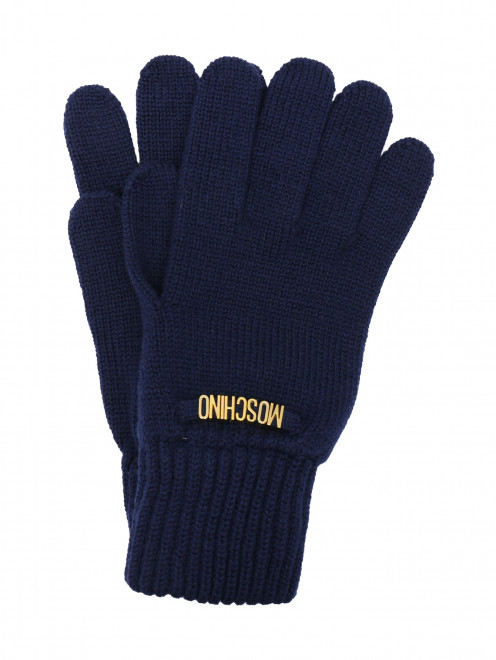 Перчатки из шерсти с золотой фурнитурой Moschino - Общий вид