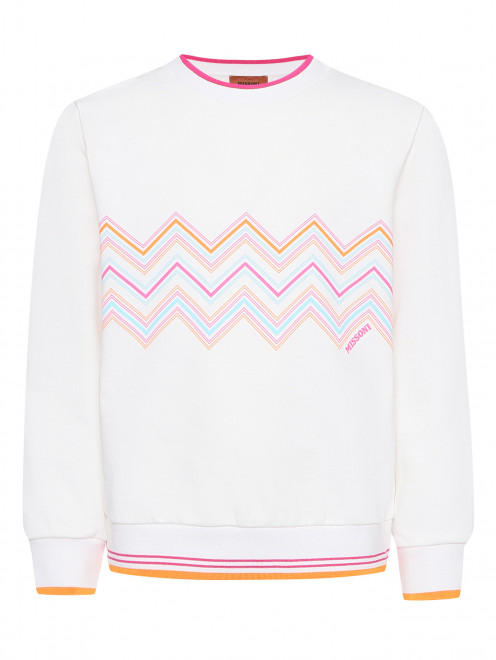 Толстовка из хлопка с принтом Missoni - Общий вид