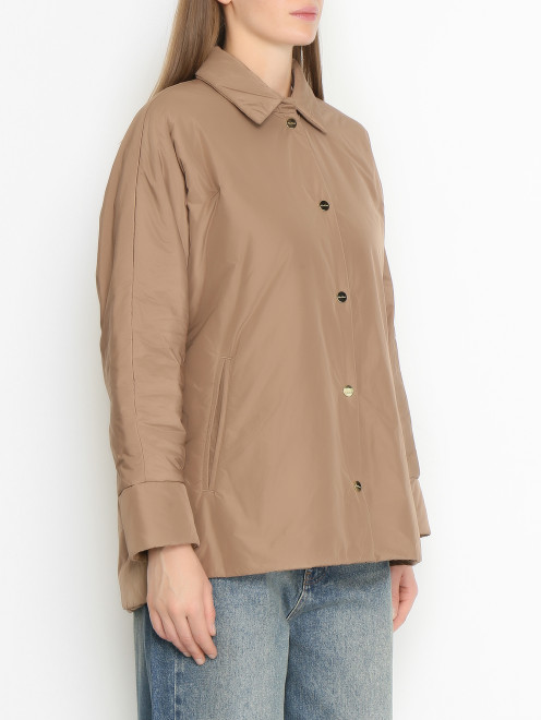Стеганая куртка с разрезами Max Mara - МодельВерхНиз