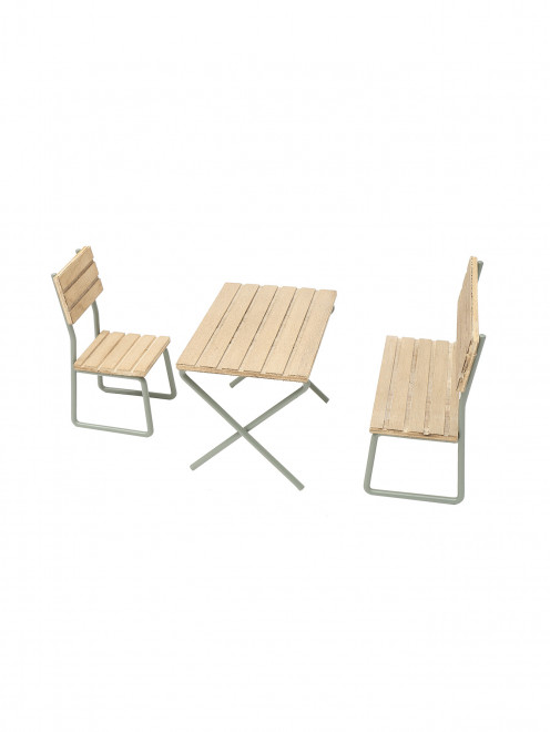 Набор садовой мебели: стол, стул и скамейка Maileg - Общий вид
