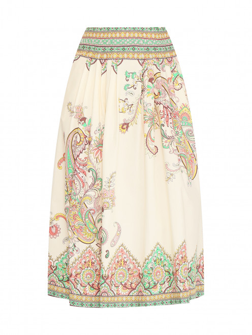 Юбка из хлопка с защипами Etro - Общий вид