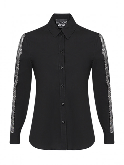 Блуза из хлопка с перфорацией на рукавах Moschino Boutique - Общий вид