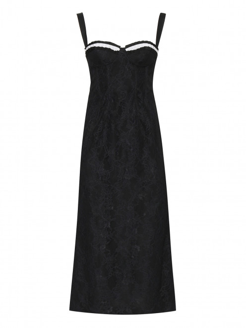 Платье-футляр с плотными чашечками и кружевом Moschino - Общий вид