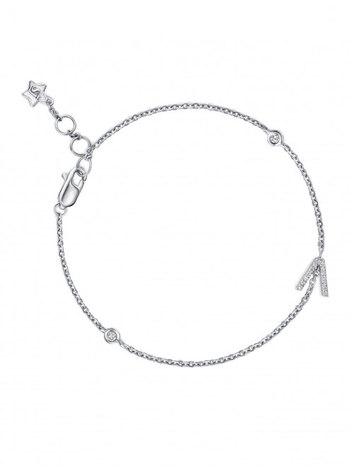 Браслет с буквой "Л" из белого золота Safo Jewelry - Общий вид