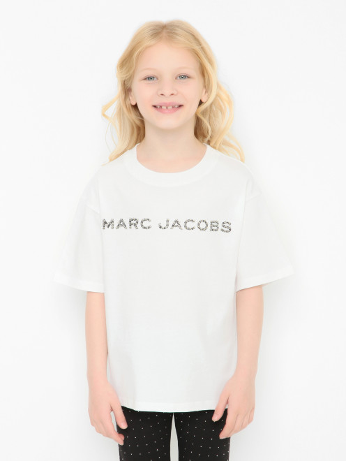 Футболка из хлопка с логотипом Marc Jacobs - МодельВерхНиз