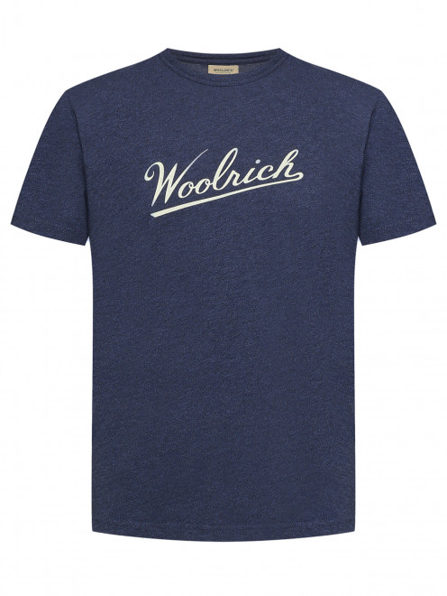 Футболка из хлопка с принтом Woolrich - Общий вид