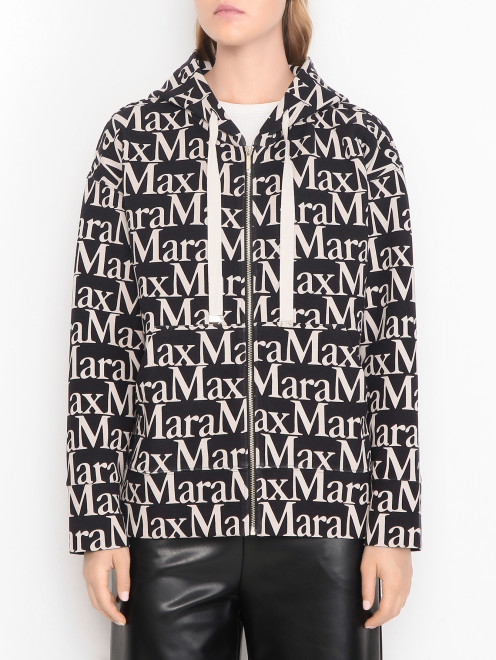Толстовка из смешанного хлопка с логотипом Max Mara - МодельВерхНиз