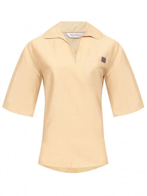Рубашка из льна с рукавами 3/4 Max Mara - Общий вид