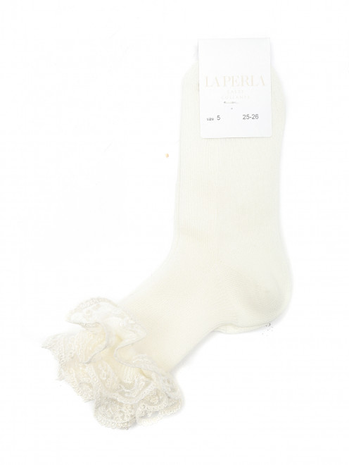 Носки из хлопка с вышивкой La Perla - Общий вид