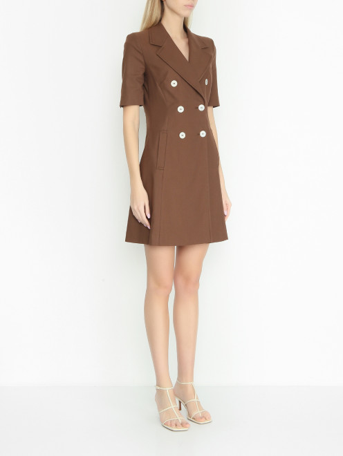 Двубортное платье с короткими рукавами Luisa Spagnoli - МодельВерхНиз