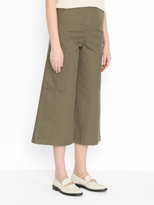 Брюки-карго из хлопка Weekend Max Mara - МодельВерхНиз
