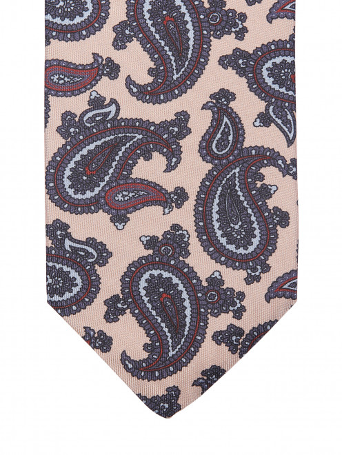Галстук из шелка с узором LARDINI - Деталь