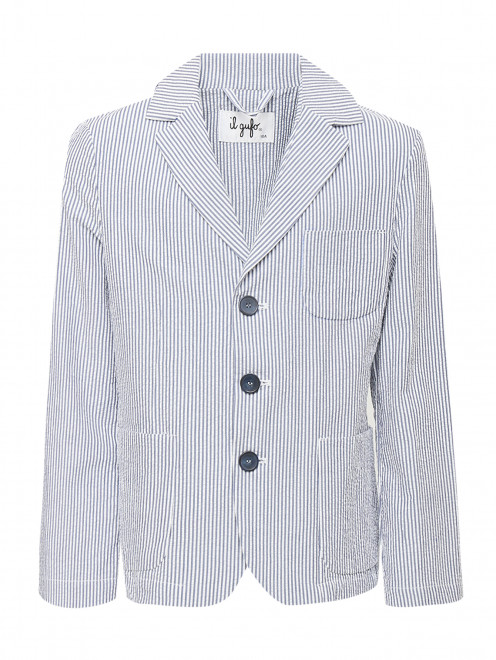 Пиджак в полоску с накладными карманами Il Gufo - Общий вид