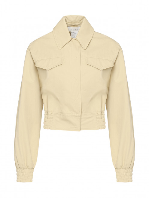 Однотонная куртка из хлопка с накладными карманами Sportmax - Общий вид