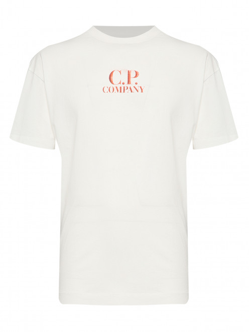 Футболка из хлопка с логотипом C.P. Company - Общий вид
