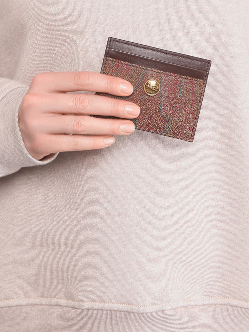 Картхолдер с узором пейсли Etro - МодельОбщийВид