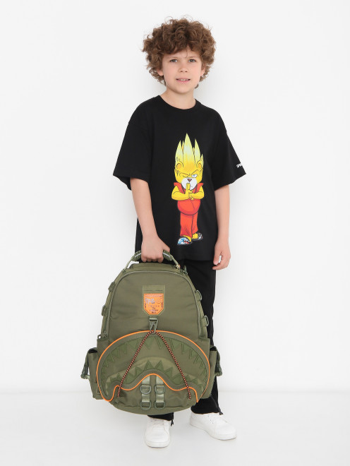 Рюкзак из текстиля с декоративными элементами Sprayground - МодельОбщийВид