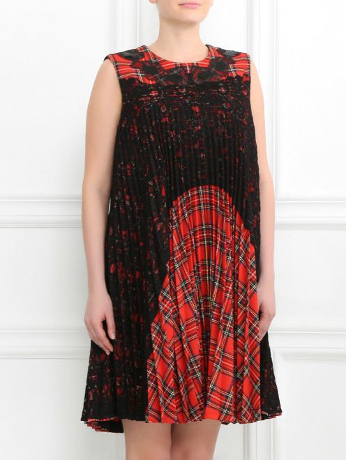 Платье свободного кроя с кружевной вставкой Antonio Marras - Модель Верх-Низ
