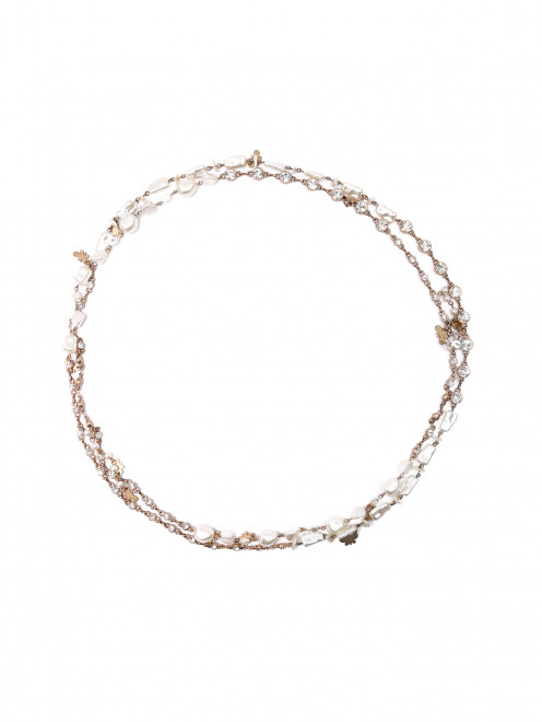 Длинное ожерелье с жемчужинами и стеклом Weekend Max Mara - Общий вид