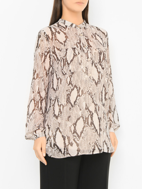 Блуза с узором и длинным рукавом Marina Rinaldi - МодельВерхНиз