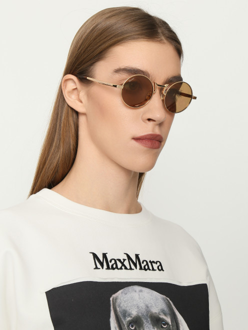 Очки солнцезащитные круглой формы Max Mara - МодельОбщийВид