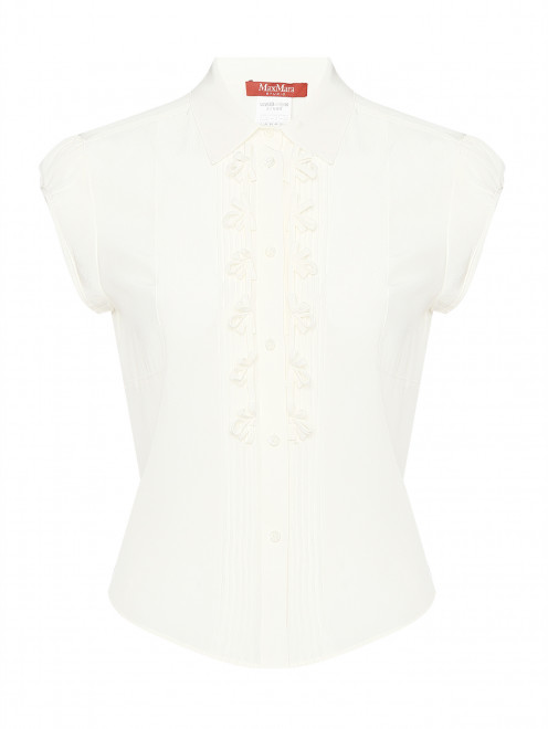 Блуза из шелка с декоративной отделкой Max Mara - Общий вид