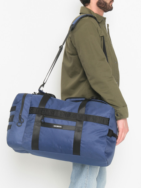 Дорожная сумка из текстиля с логотипом Bikkembergs - МодельВерхНиз