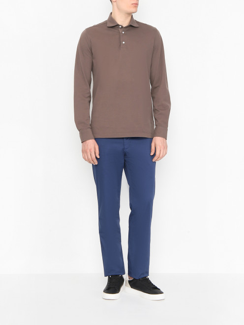 Брюки однотонные из хлопка Doriani Cashmere - МодельОбщийВид